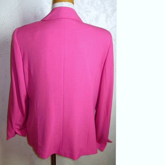 Sag Harbor Stretch New Bright Pink Blazer Size 14 - Picture 3 of 6